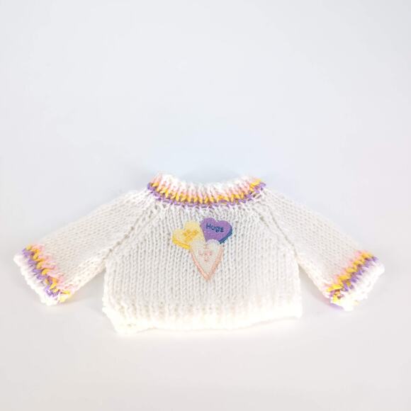 Unbranded White Knitted Long Sleeve Crewneck Doll Sweater for 18" Dolls GUC - Picture 7 of 10